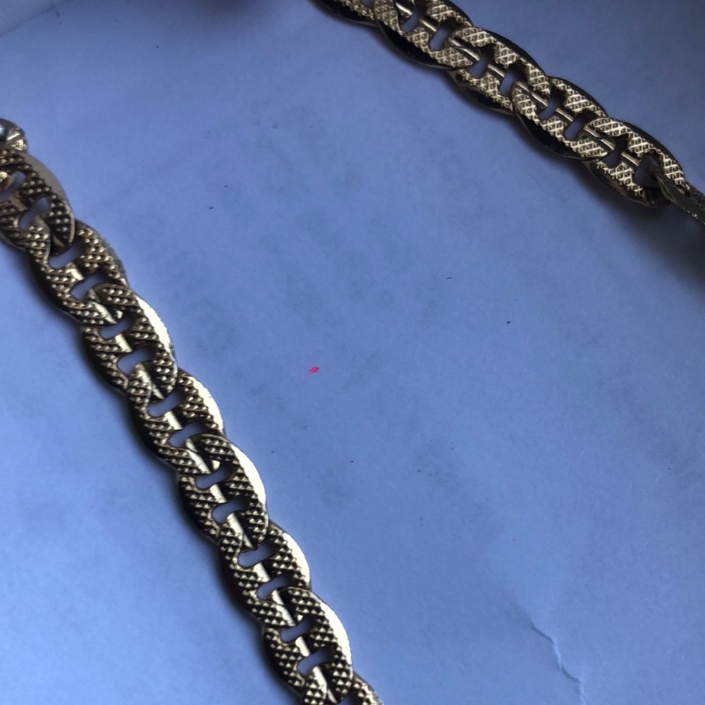 14K Gold 24Inch Mariner Chain Necklace